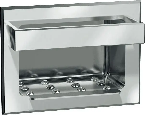 ASI UV-Resistant Soap Dish Bar - Stainles Carbon Steel - Wet Wall - Recessed, 10-0399-W