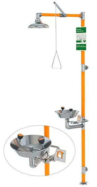 Guardian Chemical-Resistant All-Station Emer Eye Wash/Shower, G1991