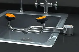 Guardian Deck Mounted Auto Flow Eye/Face Wash, Left Hand Mounting, G1774LH