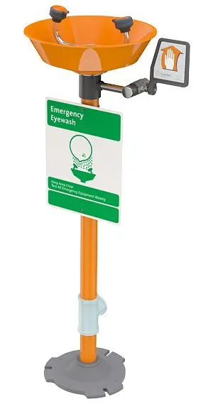 Guardian Extra-Large Pedestal Mounted Emergency Eye Wash Plastic Bowl, G1825P