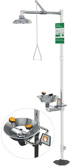 Guardian Eye/Face Wash/Shower Securety Station, Sleek Triple Chrome, G1950PCC