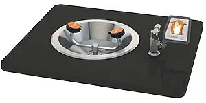 Guardian Jumbo Recess Deck Mounted Eye/Face Wash Flag Handle, G1766