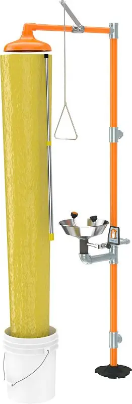Guardian Luminous Emergency Shower Test Chute Kit Pail, AP250-005