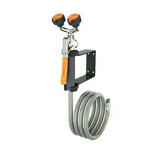 Guardian Rust-Resistant Wall Mounted Dual Head Eye Wash, 8' Hose, G5026