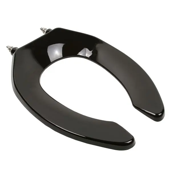 Jones Quick-Release Stephens Commercial Deluxe Plastic Seat, Black, Check Hinge, Elongated Open Front Less Cover, C106SSCA...