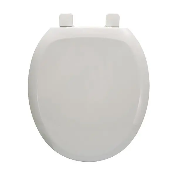 Jones Reliable Stephens Luxury Plastic Seat, White, Stainless Mild Steel Hinge Posts, Round Closed Front Cover, C1606HPSS0...