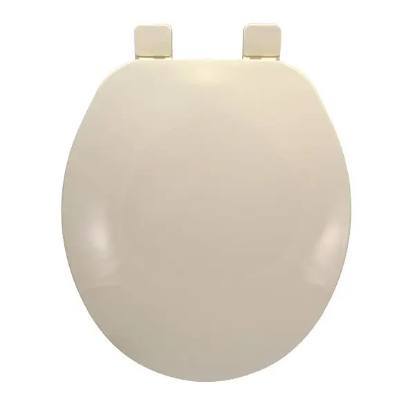 Jones Stephens Builder Grade Delrin Toilet Seat, Biscuit, Round Closed Front Cover, C101002