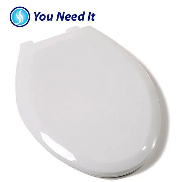 Jones Stephens EZ Close® Luxury Plastic Seat, White, Elongated Closed Front Cover, Adjustable Hinge, C2200S00