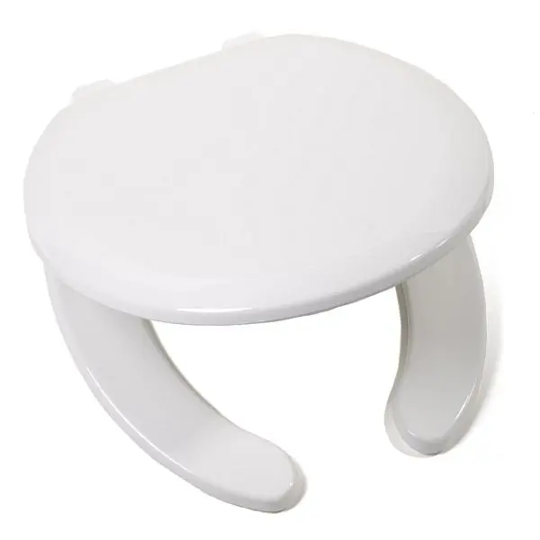 Jones Stephens EZ Close® Luxury Polypropylene Seat, Snow White, Round Open Front Cover, C1606OS00