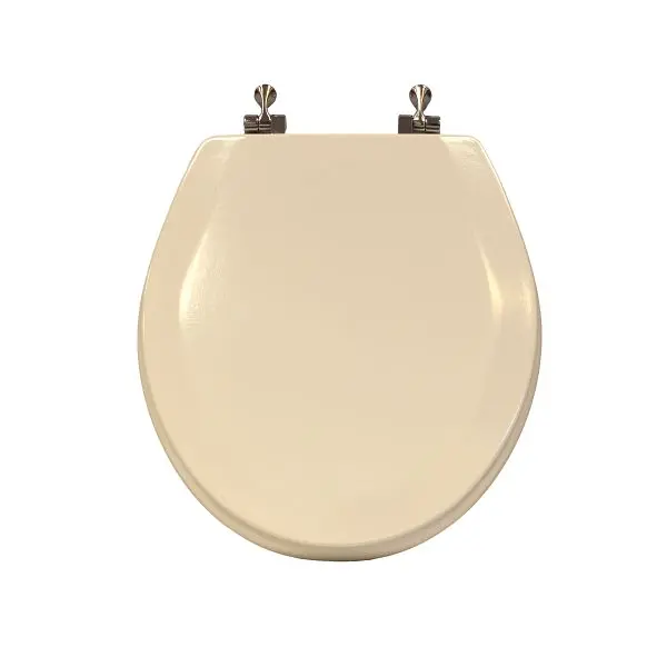 Jones Stephens Deluxe Molded Wood Seat, White, Chrome Hinge, Round Closed Front Cover, C013WD00CH