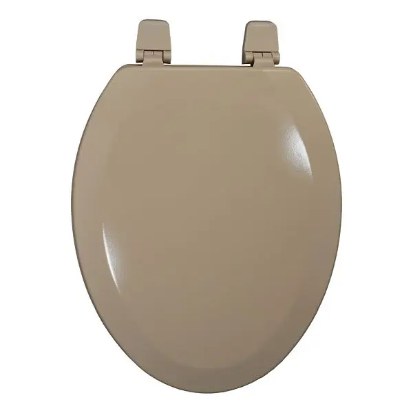 Jones Stephens Deluxe Molded Wood Seat, Fawn Beige, Elongated Closed Front Cover, C014WD30
