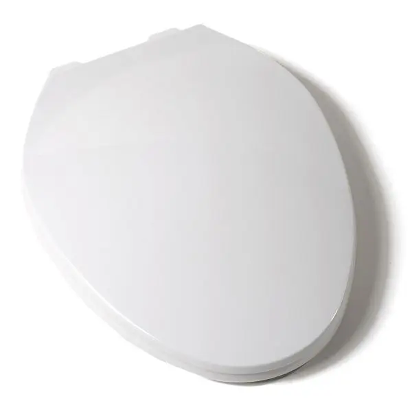Jones Stephens Deluxe Plastic Seat, Contemporary Design, White, Elongated Closed Front Cover, C104200