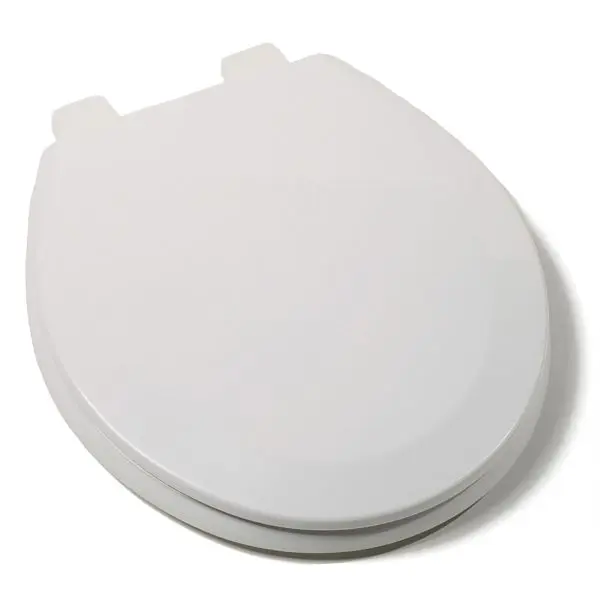 Jones Stephens Luxury Molded Wood Seat, Pure White, Round Closed Front Cover, C023WD00