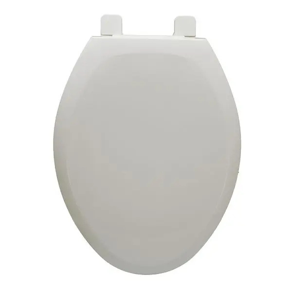 Jones Stephens Luxury PVC Seat, White, Stainless Metal Steel Hinge Posts, Elongated Closed Front Cover C2200HPSSAMFR00, C2...