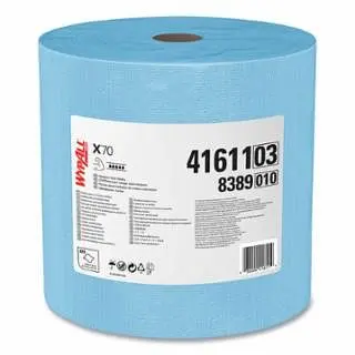 Kimberly-Clark Wypall X70 Cloths, Cobalt, 13.4 W x 12.4 L, 870 Sheets Per Roll, 41611