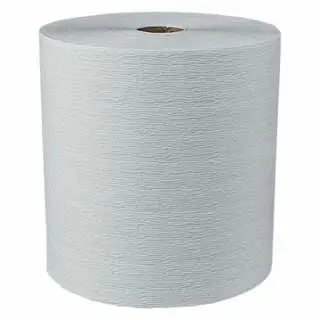 Kleenex Hard Roll Paper Towel, Bright White, 8 W x 600 ft L, 1-Ply, 6 Roll/Case, 11090