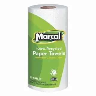 Marcal Long-Lasting 100% Recycled Coil Towels, 9 x 11, 60 Sheets, 15 Rolls/Carton, MRC6709