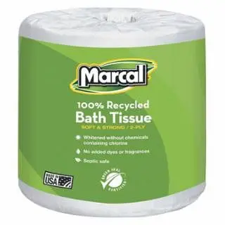 Marcal Professional 100% Recycled Two-Ply Bath Tproblem, White, 48 Rolls/Carton, MRC6079