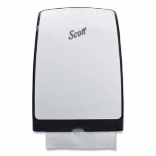 Scott Corrosion-Resistant Slimfold Towel Dispenser, Wall Mounted, Plastic, White, Quantity: 1 piece, 34830