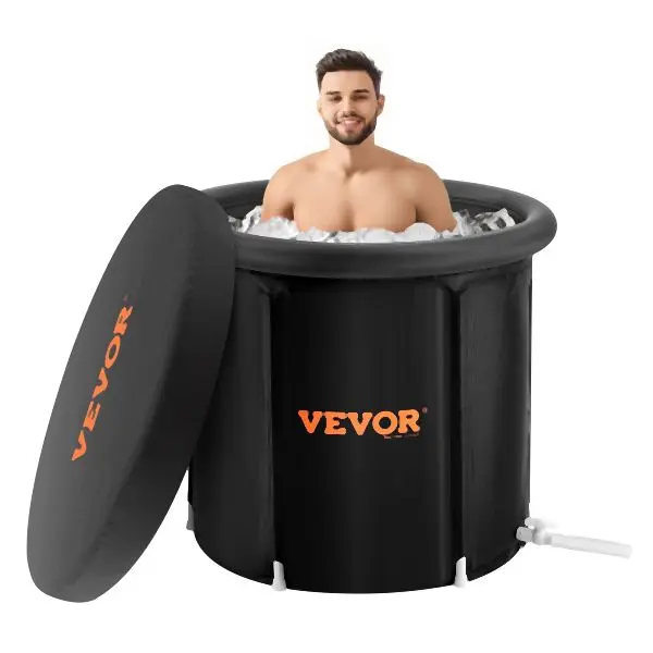 VEVOR Ice Bath Tub Athlete Cold Water Therapy Plunge Tub Inflatable Bathtub, 97.7 Gal Capacity, YCQHK7590000JA3MQV0