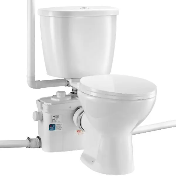 VEVOR Macerating Toilet System 800W Pump Upflush Toilet Basement, ZHSKU00000000000065