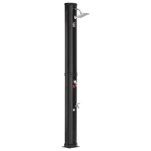 VEVOR Outdoor Solar Heated Shower, 9.25 Gallon Poolside Shower Kit Shower Head and Foot Shower Hand Tap, TYNLYQHSPVCLT705AV0