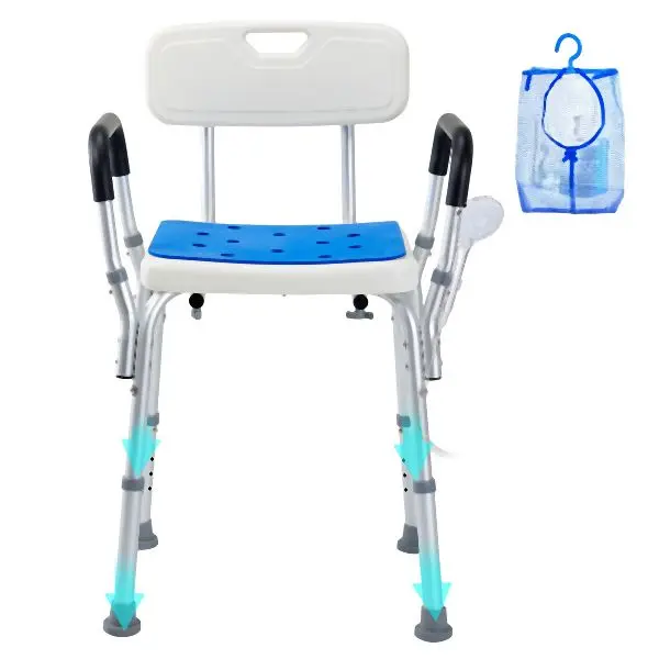 VEVOR Versatile 400lbs Shower Chair Bath Stool Seat Height Adjustable Bathtub Shower, LYYKDGDLHJPEHRC3AV0