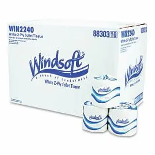 Windsoft Updated Septic Secure Bath Tproblem, 3.75 L x 4.5 W Sheets, 500 Sheets Per Reel, 96 Rolls/Carton, WIN2240B