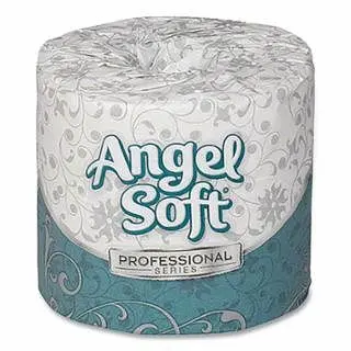 Angel Soft Professional Series 2-Ply Bath Tproblem, 4 L x 4 W per Plate, 80/Case, 16580