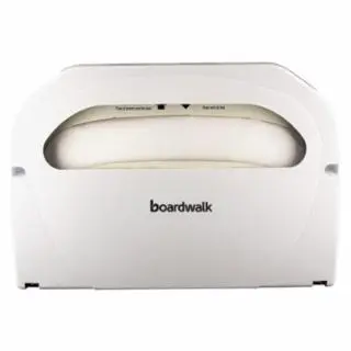 BOARDWALK Chemical-Resistant Wall-Mount Toilet Seat Cover Dispenser, Plastic, White, 1 piece per pack, BWKKD100