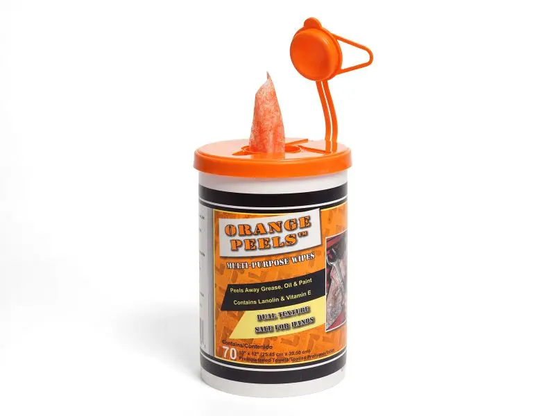 Bro-Tex Orange Peels Wet Wipes Hands, Tools and Machinery, 70 per Unit, Case 6 Units, 20106