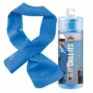Ergodyne Chill-Its 6603 Evaporative Cooling Bands, 4 x 29 1/2 , Solid Azure, 12418