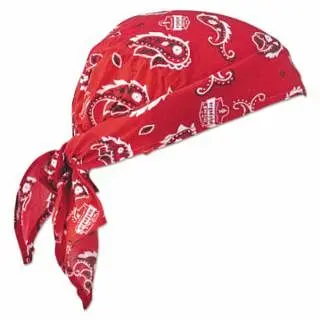 Ergodyne Chill-Its 6710Ct Evaporative Cooling Triangle Hats Cooling Towel, Cherry Red Western, 6 Units, 12583