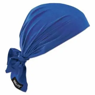 Ergodyne Chill-Its 6710Ct Evaporative Cooling Triangle Hats Cooling Towel, Solid Blue, 6 Pieces, 12587