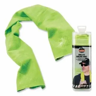 Ergodyne High-Performance Chill-Its 6602 Evaporative Cooling Towel, 13 W x 29-1/2 L, Hi-Vis Lime, 12439