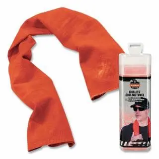 Ergodyne Regular Chill-Its 6602 Evaporative Cooling Towel, 13 W x 29-1/2 L, Burnt Orange, 6 Pieces, 12441