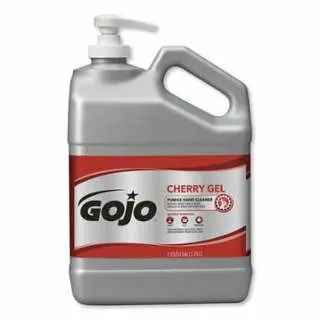 GOJO Authentic Cherry Gel Pumice Hand Cleaner, 1 gallon, Pump Bottle, 2 per Full Case, 2 per Case, 2358-02