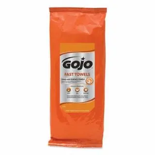 GOJO FAST WIPES Hand Cleaning Towels, Citrus, Wet Wipe Tool Box Pak, 8 oz, 60 per Pack, 6285-06