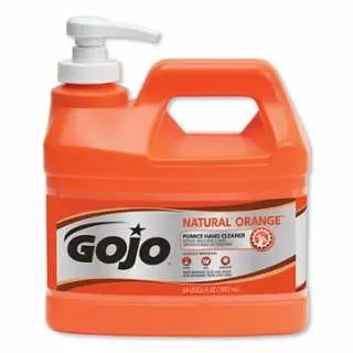 GOJO Natural Orange™ Pumice Hand Cleaner, Citrus, Bottle Pump, 1/2 Gallon, 4 per Case, 0958-04