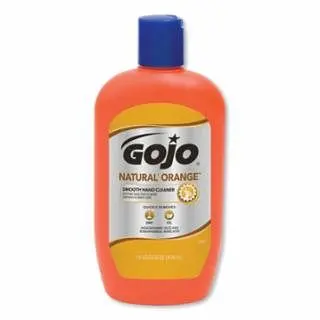 GOJO Slim NATURAL* ORANGE™ Smooth Hand Cleaner, 14 fl oz, Squeeze Bottle, 12 Bottles per Case, 0947-12