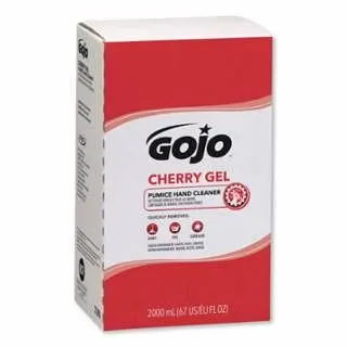 GOJO User-Friendly Cherry Gel Pumice Hand Cleaner, 2000 ml, Film Bag, Refill PRO™ TDX™ Dispenser, 4 per Crate, 7290-04