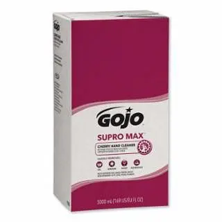 GOJO Water-Resistant SUPRO MAX Cherry Hand Cleaners, Cherry, Pouch--Box, 5,000 ml, 7582-02