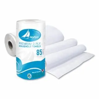 HARBOR Guard Houtilizehold Roll Towels, 11.0 W x 9.0 L per Sheet, 85 Sheets/Rl, 2-Ply, White, Quantity: 30 Rolls, H4000
