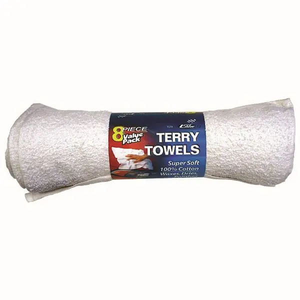 Jones Stephens Cotton Terry Cloth Towels, 8 pack, B05026