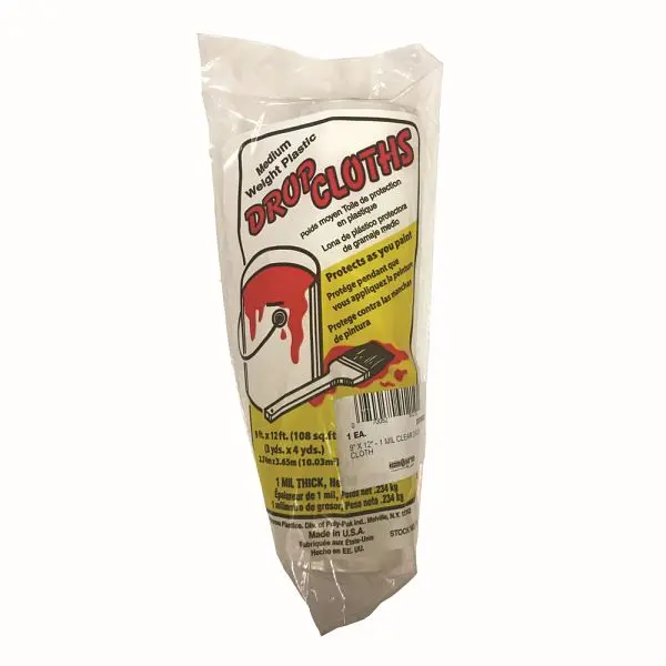 Jones Streamlined Stephens 9' x 12' Plastic Drop Cloth, D50000 Jones Stephens
