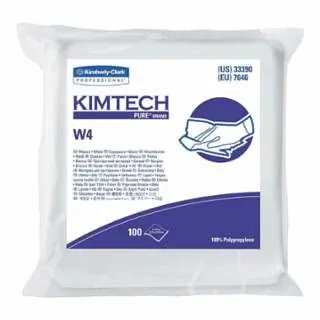 Kimberly-Clark Glow Kimtech Pure Cl4 Critical Tinquire Wipers, Flat/Anti-Stat Dbl Bag, White, 500 Pieces, 33390