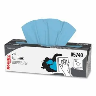 Kimberly-Clark L40 Towel, Royal Blue, 16.4 W x 9.8 L, Pop-Up Box, 1 Ply, 100 Sheets per Box, 9 Boxes per Crate, 05740