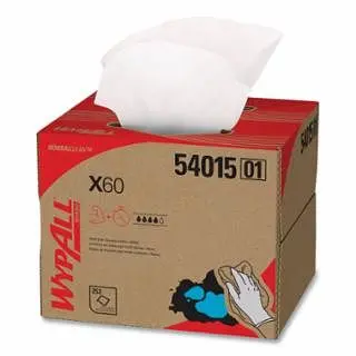 Kimberly-Clark Tool-Free X60 Cloth Wiper, White, 11.1 W x 16.8 L, Brag Box, 252 Sheets Per Box, 54015
