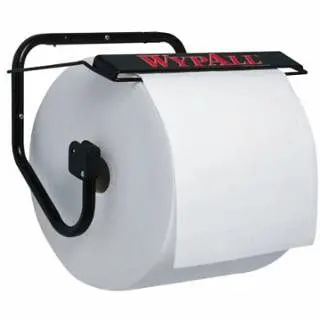 Kimberly-Clark Wypall Jumbo Wiper Dispenser, Wall, Metal, Black, Single piece per pack, 80579