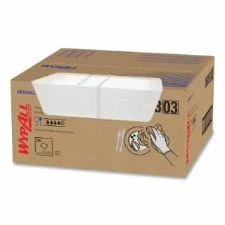 Kimberly-Clark Wypall X50 Foodservice Towel, 1/4 Fold, 23-1/2 x 12-1/2, Pure White, 200 Per Case, 6053
